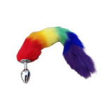 plug com rabo colorido arco-íris Lovetoys 3cm de diametro