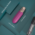 Vibrador Bullet recarregável Candice S-Hande vinho dimensões do produto