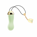 Vibrador bullet com App Baby Star Zalo verde com pingente banhado a ouro