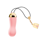 Vibrador bullet com App Baby Star Zalo rosa com pingente banhado a ouro