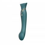 Vibrador pulsewave Zalo Queen verde se capa sugador clitoriano lateral