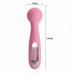 Vibrador varinha mágica Pretty Love Carina dimensões do produto